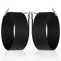 Cabos de guitarra GOGHOST 25 pés/7,6 m de nylon trançado 1/4" TS pretos, pacote com 2