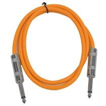 Cabos de guitarra Seismic Audio TS ¼” Cabos de guitarra 3 pés laranja