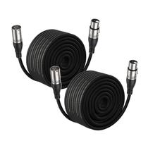Cabos de microfone EBXYA XLR de 3 pinos macho para fêmea, 30 m, 2 pacotes