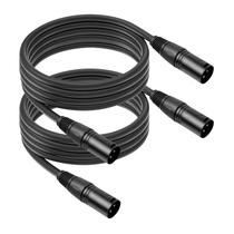 Cabos de microfone SZLLIYxs, pacote com 2 unidades, XLR, macho para macho, 3 m Cabos de microfone SZLLIYxs, pacote com 2 unidades, XLR, macho para macho, 3 m