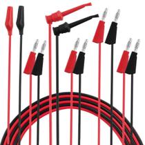 Cabos de multímetro Micsoa conjunto de plugues e miniganchos Alligator to Banana (3 pares)