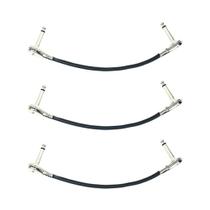 Cabos De Patch Para Guitarra Em Ângulo Reto 15 30 50CM 1/4 Polegada Para Pedais De Efeito De