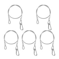 Cabos de segurança Lsqurel, aço inoxidável, 1 m, 60 kg, carga, pacote com 5