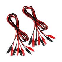 Cabos De Teste Elétricos Isolados Com Garras Jacaré, 4 Pares, 1M, Fios Jumper Estampados De Dupla Cabos De Teste Elétricos Isolados Com Garras Jacaré, 4 Pares, 1M, Fios Jumper Estampados De Dupla