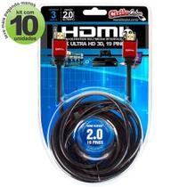 Cabos Hdmi 2.0 4K - 3 Mt Kit Com 10