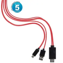Cabos Hdmi Micro Usb S4/Note Ii Mhl 2.0 - Kit 5