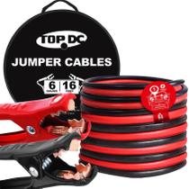 Cabos Jumper TOPDC de calibre 6 4,9 m para serviços pesados com bolsa
