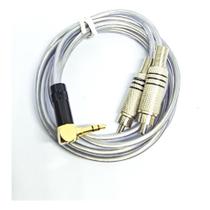 Cabos P2 90 Grau Estéreo X 2 Rca Blindado 80 Cm