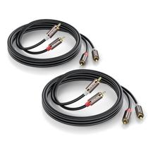 Cabos RCA Smithok, pacote com 2 unidades de som Hi-Fi de 1 m para home theater