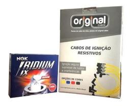 Cabos Vela 8Mm + Jogo Velas Iridium Classic 1.0 10 A 14