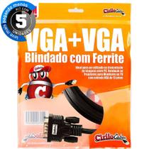 Cabos Vga Blindado - 5 Mt Cirilo Cabos - Kit Com 5