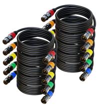 Cabos XLR AuxLink, pacote com 10, 15 m, banhados a ouro, 3 pinos