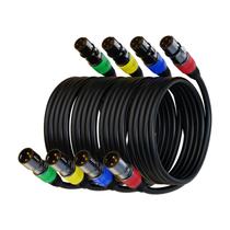 Cabos XLR Cabo de microfone AuxLink XLR 7,6 m, pacote com 4