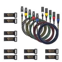 Cabos XLR Clef Audio Labs Premium de 3,6 m macho para fêmea, pacote com 5