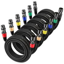 Cabos XLR EBXYA, pacote com 6 pés, de 25 pés microfone macho para fêmea