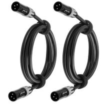 Cabos XLR macho para macho SMALL-EYE, pacote de 3 m 2 para misturadores e PA