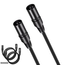 Cabos XLR para microfone mudenx XLR macho a macho, pacote com 3 m e 2