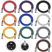 Cabos XLR para XLR Cagor 1,8 m, pacote com 10 para misturador de microfone Stage Light Cabos XLR para XLR Cagor 1,8 m, pacote com 10 para misturador de microfone Stage Light