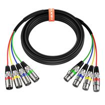 Cabos XLR Snake EBXYA de 4 canais e 3 m macho para fêmea