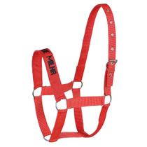 Cabresto para Cavalo em Nylon Vermelho Quarto de Milha com Cabo - Bronc-Steel 18527