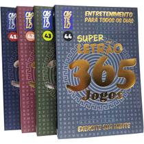 Caça Palavras Super Letrão 365 Jogos Exercite sua Mente Memória Raciocínio Vocabulário 4 Volumes