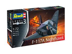Caça Stealth Fighter Nighthawk Toy Revell F-117 F-117A em escala 1:72