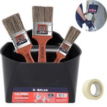 Caçamba De Mão 2L Com Clip Magnético + Trincha 38Mm E 50Mm Caçamba De Mão 2L Com Clip Magnético + Trincha 38Mm E 50Mm