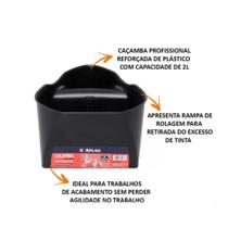 Caçamba De Plástico 2L P/ Mão Com Clip Magnético Atlas