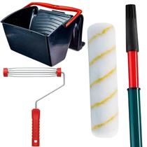 Caçamba para Pintura 12L + Rolo 23cm Poliamida 10mm + Suporte Garfo Para Rolo De Pintura 23cm + Cabo ajustável 2m Caçamba para Pintura 12L + Rolo 23cm Poliamida 10mm + Suporte Garfo Para Rolo De Pintura 23cm + Cabo ajustável 2m