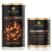 Cacao Whey Protein 420g + Collagen Skin Cranberry 330g - Essential