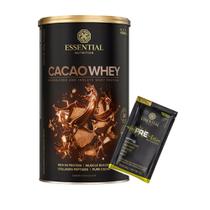 Cacao whey protein lata 840g/30ds essential nutrition