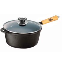 Caçarola 20x16cm 2,4L tampa vidro Panela Mineira