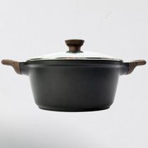 Caçarola 24cm 3,8L Temperatti Soft Touch com Tampa de Vidro - Cor: Niger