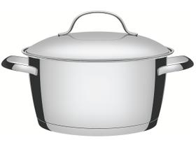 Caçarola 24cm 5,70 Litros Aço Inox Tramontina Fundo Triplo Com Tampa Caçarola 24cm 5,70 Litros Aço Inox Tramontina Fundo Triplo Com Tampa