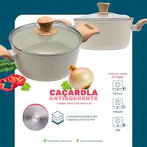 Caçarola 24cm Antiaderente Revestimento Cerâmico Panela Indução Grande