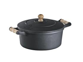 Caçarola Alça De Madeira Tampa De Ferro 5,2 Litro 26cm Caçarola Alça De Madeira Tampa De Ferro 5,2 Litro 26cm
