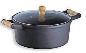 Caçarola Alça De Madeira Tampa De Vidro 1,55 Litro 18cm - Libaneza Caçarola Alça De Madeira Tampa De Vidro 1,55 Litro 18cm - Libaneza