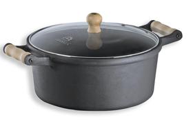 Caçarola Alça De Madeira Tampa De Vidro 4,9 Litro 26cm - Libaneza Caçarola Alça De Madeira Tampa De Vidro 4,9 Litro 26cm - Libaneza