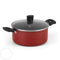 Caçarola Alegrete Linha Enjoy 22 C/ Tampa De Vidro Vermelho Caçarola Alegrete Linha Enjoy 22 C/ Tampa De Vidro Vermelho