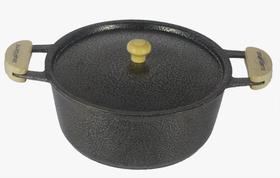 Caçarola Alumínio Alça Madeira Meia Lua 18 cm Diâmetro 1,75 Litros