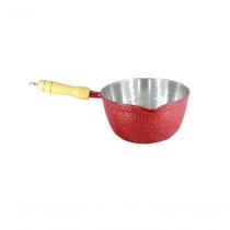 Caçarola Alumínio Craqueada Cabo Madeira 22Cm Vermelho Caçarola Alumínio Craqueada Cabo Madeira 22Cm Vermelho