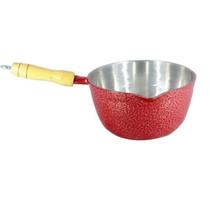 Caçarola Alumínio Craqueada Japi Cabo Madeira 16cm vermelho Caçarola Alumínio Craqueada Japi Cabo Madeira 16cm vermelho