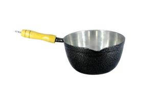 Caçarola Alumínio Craqueada Japi Cabo Madeira Sem Tampa 18cm Caçarola Alumínio Craqueada Japi Cabo Madeira Sem Tampa 18cm