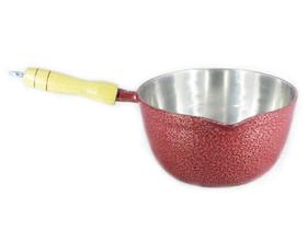 Caçarola Alumínio Craqueada Japi Cabo Madeira Sem Tampa Vermelha 22cm Caçarola Alumínio Craqueada Japi Cabo Madeira Sem Tampa Vermelha 22cm