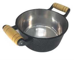 Caçarola Aluminio Preto Alça de Madeira 22 cm 3,0 Litros Sem Tampa Caçarola Aluminio Preto Alça de Madeira 22 cm 3,0 Litros Sem Tampa