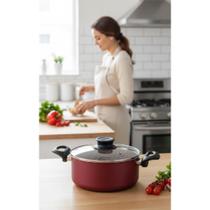 Caçarola Antiaderente 22cm Vermelha: Cozinhe sem Grudar! Caçarola Antiaderente 22cm Vermelha: Cozinhe sem Grudar!