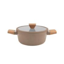 Caçarola antiaderente Norma em aluminio rev cerâmico com tampa de vidro 4,1L D24cm fendi mocha Caçarola antiaderente Norma em aluminio rev cerâmico com tampa de vidro 4,1L D24cm fendi mocha