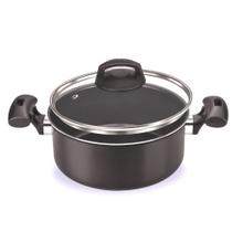 Caçarola Antiaderente Preta c/ Tampa de Vidro