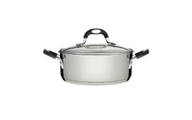 Caçarola Astro Aço Inox com Fundo Triplo e Tampa de Vidro 16 cm 1,4 L Tramontina
