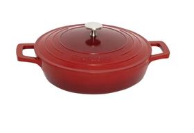 Caçarola Baixa 28cm Frigideira Com Tampa Cook&Chef Indução Caçarola Baixa 28cm Frigideira Com Tampa Cook&Chef Indução